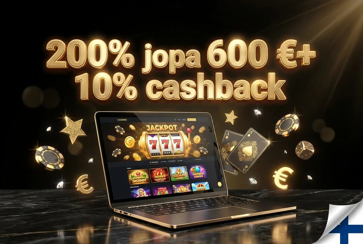 200% jopa 600 €+ 10% cashback